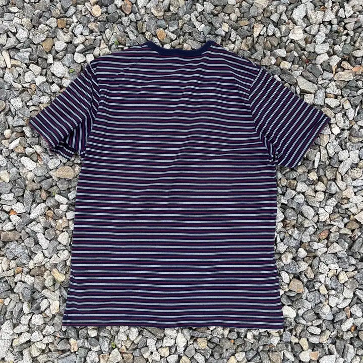 [BUNJANG] Eddie Bauer Striped Henley T-shirt / 에디바우어 단가라 헨리넥 반팔 (실측확인)