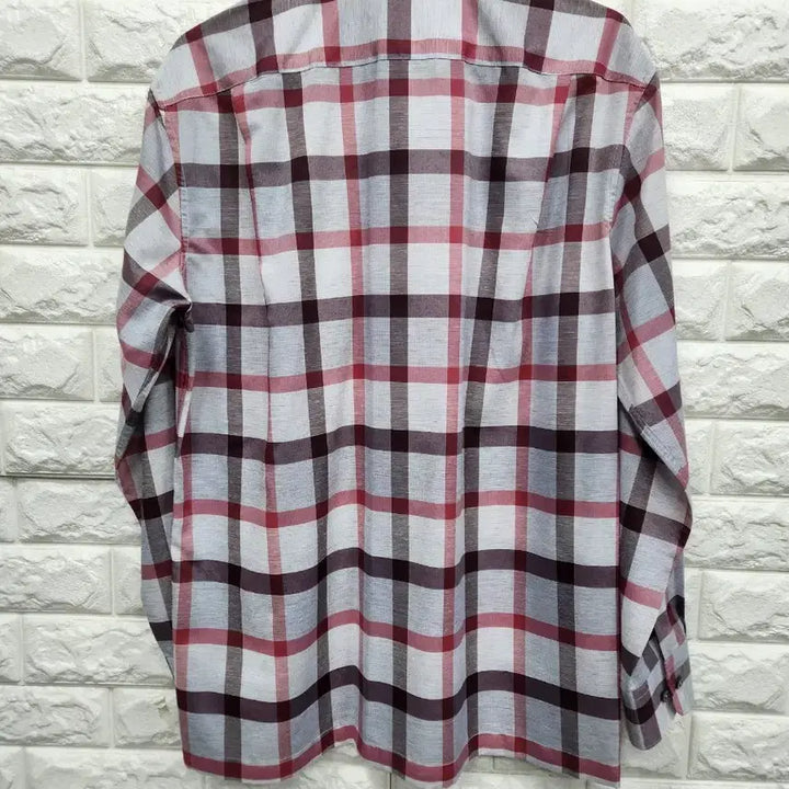 [BUNJANG] Daks Linen Blend Check Pattern Shirt / 닥스 마 혼방 카라셔츠 100사이즈 k644