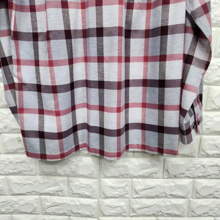 [BUNJANG] Daks Linen Blend Check Pattern Shirt / 닥스 마 혼방 카라셔츠 100사이즈 k644