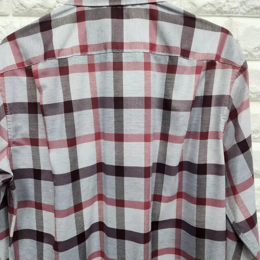 [BUNJANG] Daks Linen Blend Check Pattern Shirt / 닥스 마 혼방 카라셔츠 100사이즈 k644