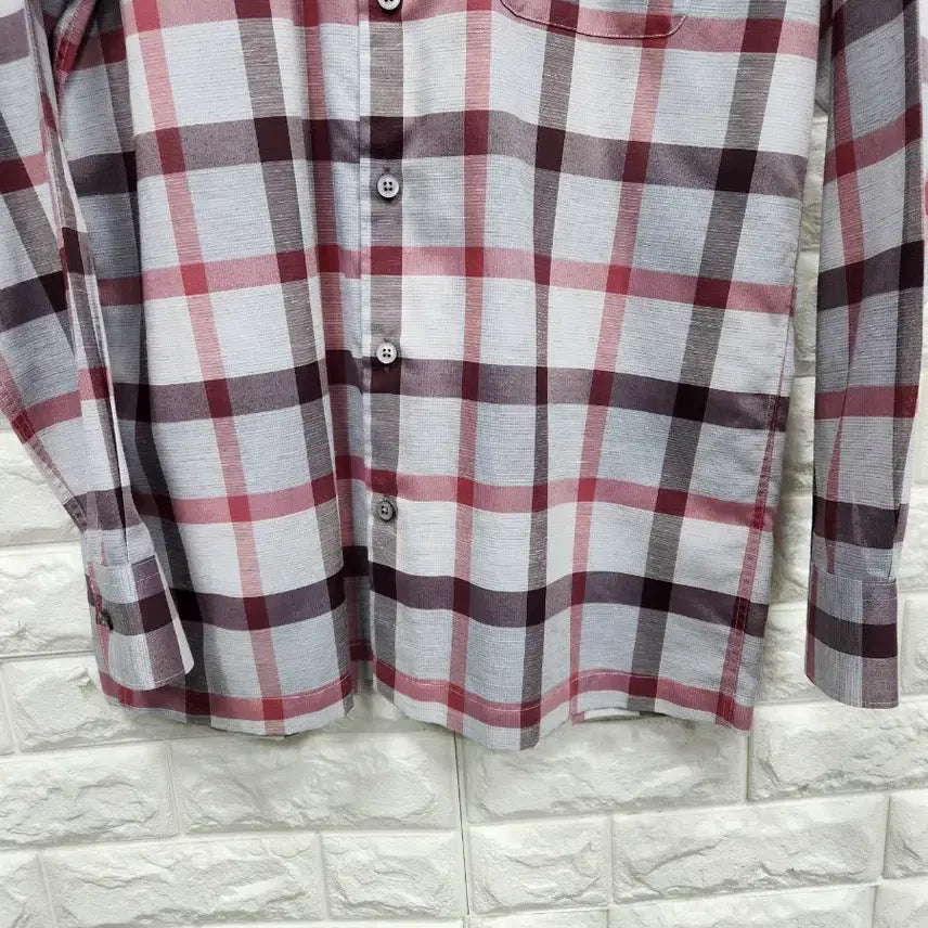 [BUNJANG] Daks Linen Blend Check Pattern Shirt / 닥스 마 혼방 카라셔츠 100사이즈 k644