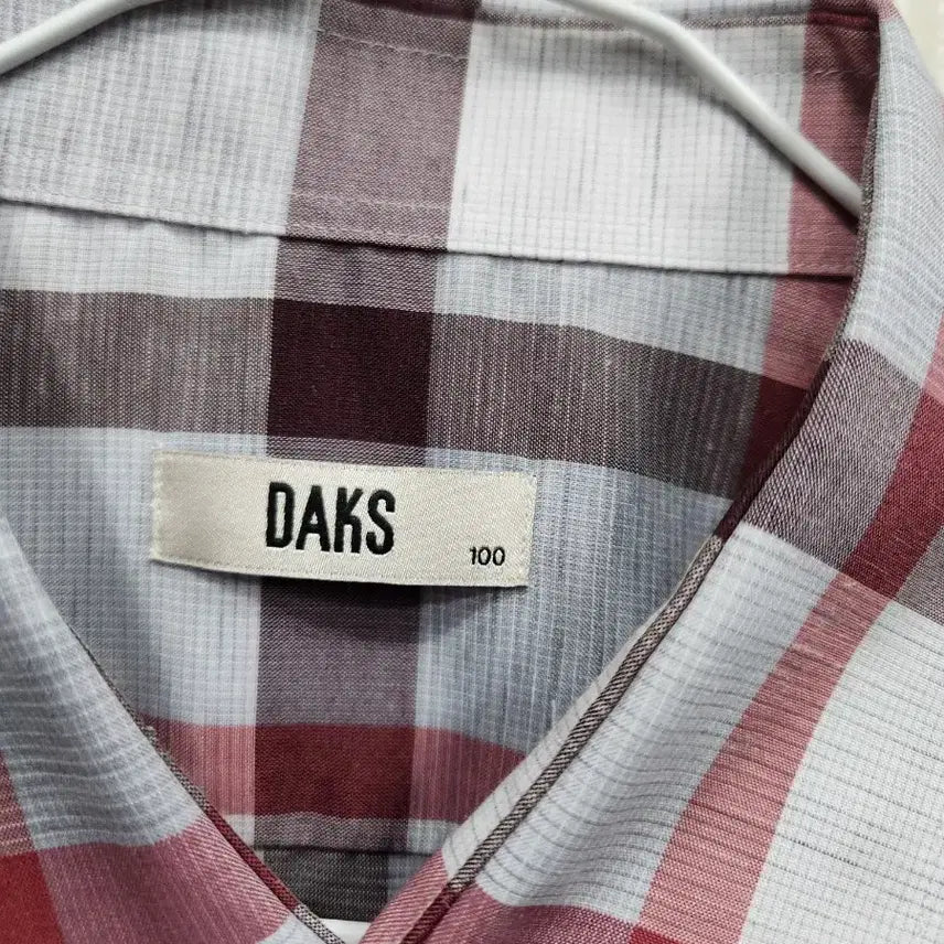 [BUNJANG] Daks Linen Blend Check Pattern Shirt / 닥스 마 혼방 카라셔츠 100사이즈 k644