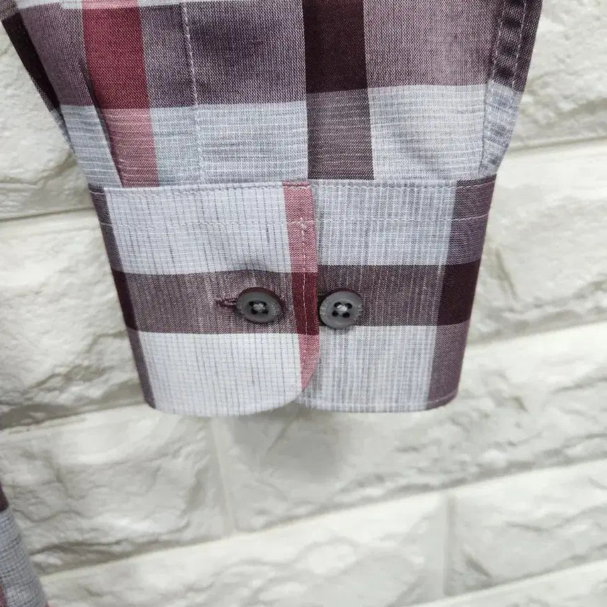 [BUNJANG] Daks Linen Blend Check Pattern Shirt / 닥스 마 혼방 카라셔츠 100사이즈 k644