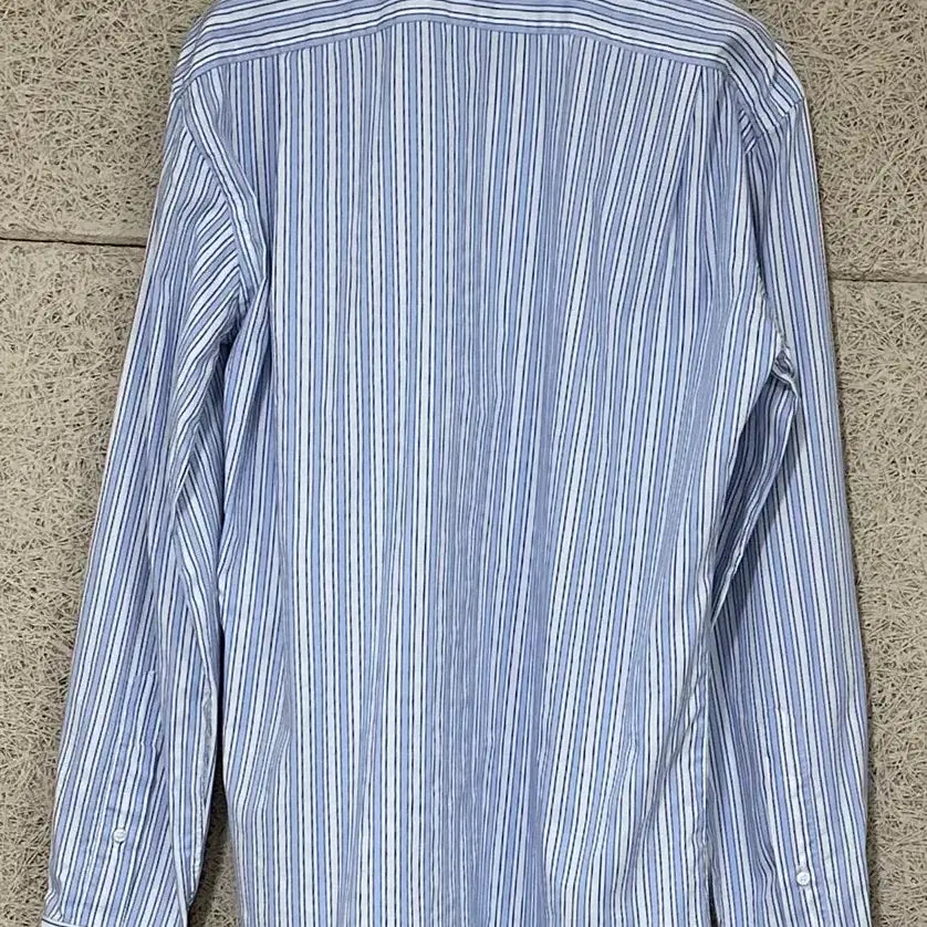 [BUNJANG] Loro Piana Maglia Blue Ivory Stripe Shirt / 로로피아나 마글리아 블루 아이보리 스트라이프 셔츠