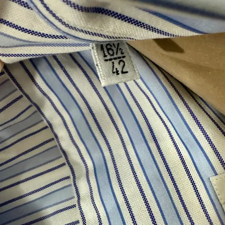 [BUNJANG] Loro Piana Maglia Blue Ivory Stripe Shirt / 로로피아나 마글리아 블루 아이보리 스트라이프 셔츠