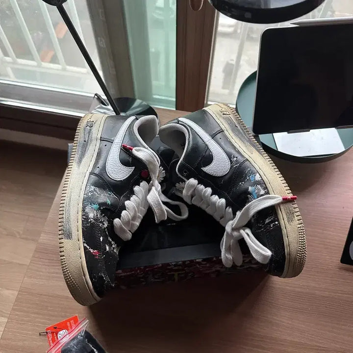 [BUNJANG] Nike Peaceminusone Air Force 1 Black Sneakers / 나이키 피스마이너스원 에어포스1 285
