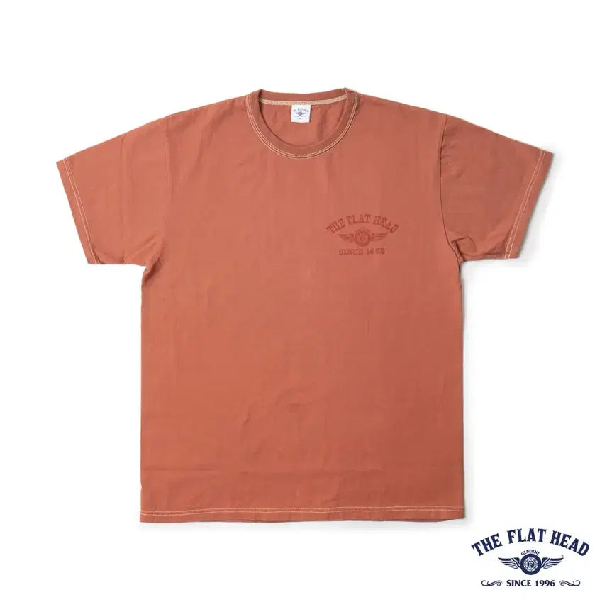 [BUNJANG] Flat Head Flying Wheel T-Shirt Red / [44] 플랫헤드 플라잉휠 티셔츠 레드