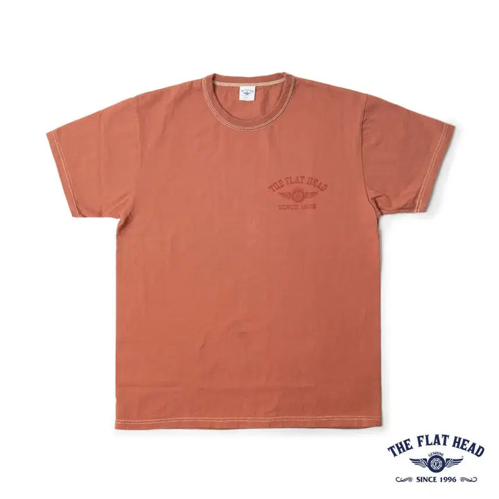 [BUNJANG] Flat Head Flying Wheel T-Shirt Red / [44] 플랫헤드 플라잉휠 티셔츠 레드