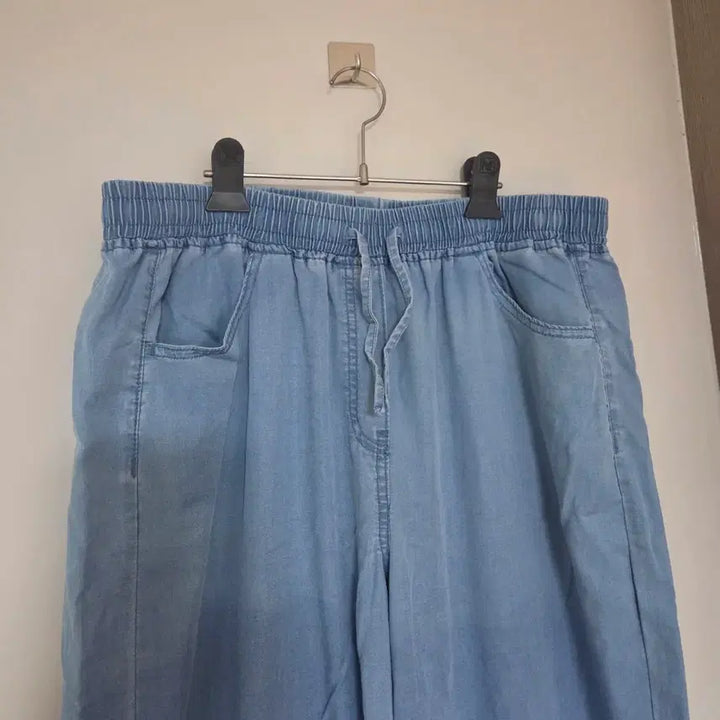 [BUNJANG] Tencel Denim Wide Pants (Size 99) / 99새옷)텐셀 데님 와이드 팬츠 (99사이즈)