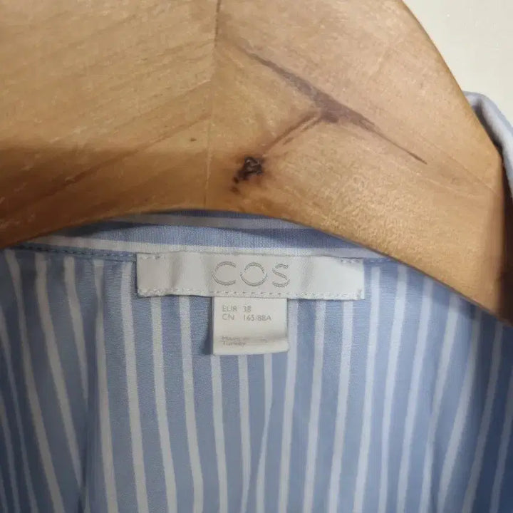 [BUNJANG] COS Striped Collar Shirt / * 코스 반팔 카라 셔츠 95~100  사이즈 추천