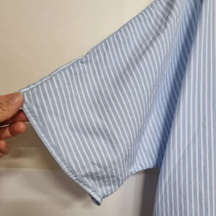 [BUNJANG] COS Striped Collar Shirt / * 코스 반팔 카라 셔츠 95~100  사이즈 추천