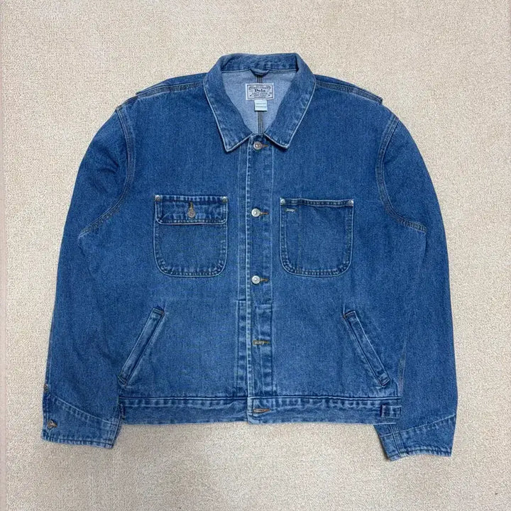 [BUNJANG] Polo Ralph Lauren Dungaree Denim Jacket Made in USA M / M) 폴로 랄프로렌 덩가리 데님 자켓 made in usa