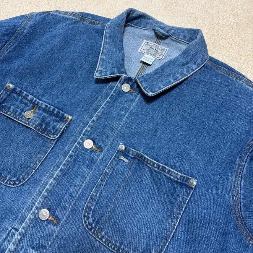 [BUNJANG] Polo Ralph Lauren Dungaree Denim Jacket Made in USA M / M) 폴로 랄프로렌 덩가리 데님 자켓 made in usa