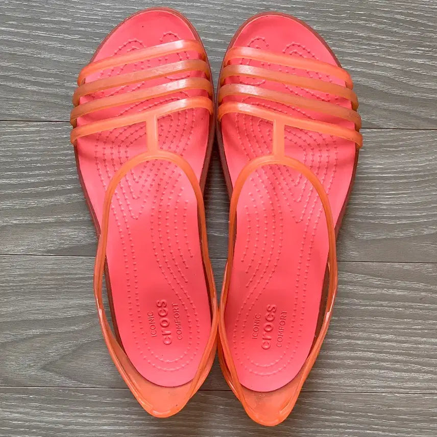 [BUNJANG] Crocs Jelly Flat Sandal Iconic Comfort / 크록스 젤리 플랫 샌들 아이코닉 컴포트
