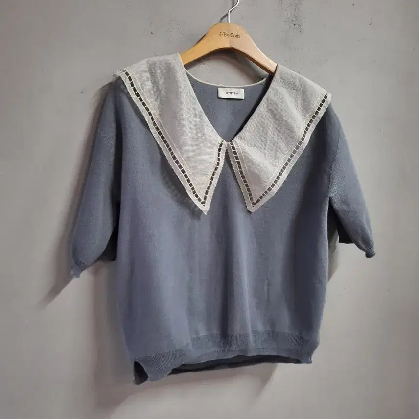 [SOLD OUT] SYSTEM 레이스 컬러블록  니트탑