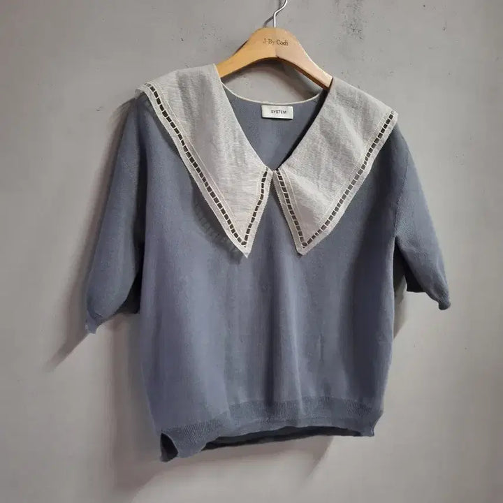 [SOLD OUT] SYSTEM 레이스 컬러블록  니트탑