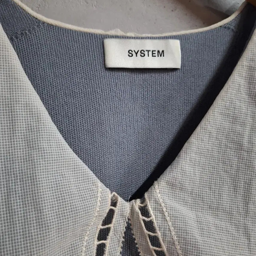 [SOLD OUT] SYSTEM 레이스 컬러블록  니트탑