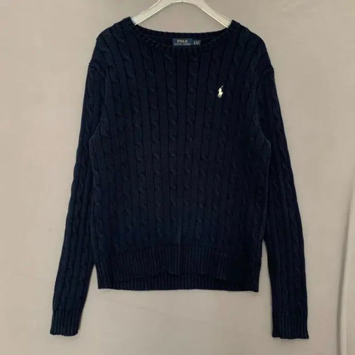 [BUNJANG] Polo Ralph Lauren Cable Knit Sweater Navy L / (W)폴로랄프로렌 꽈배기 니트 네이비 L