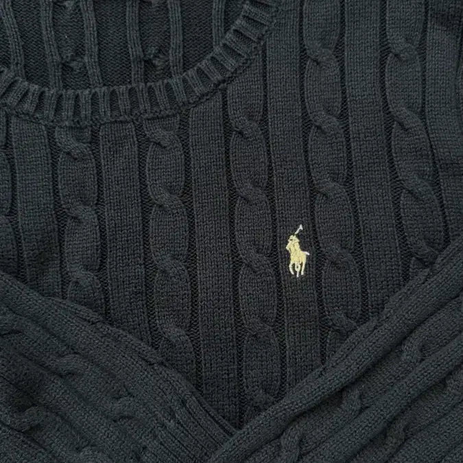 [BUNJANG] Polo Ralph Lauren Cable Knit Sweater Navy L / (W)폴로랄프로렌 꽈배기 니트 네이비 L