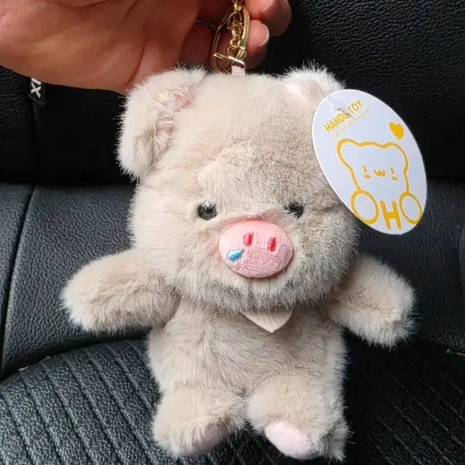 [BUNJANG] Soft and Cute Pig Plush Keychain / 보들보들 귀여운 돼지 인형 키링(새제품)