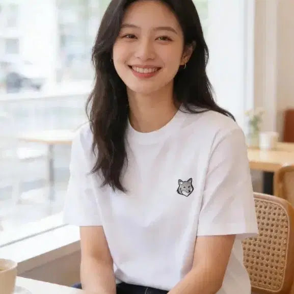 [BUNJANG] Maison Kitsune Round Neck Short Sleeve T-shirt / 