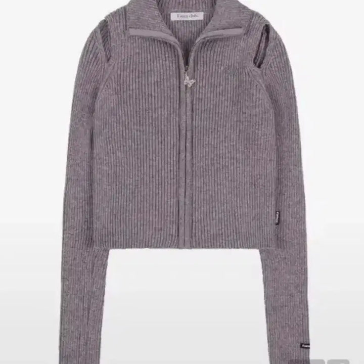 [BUNJANG] Fancy Club Cut Out Two-Way Knit Zip-up Cardigan / [원가 7.9만] 팬시클럽 컷 아웃 투웨이 니트 집업 (PURPLE)