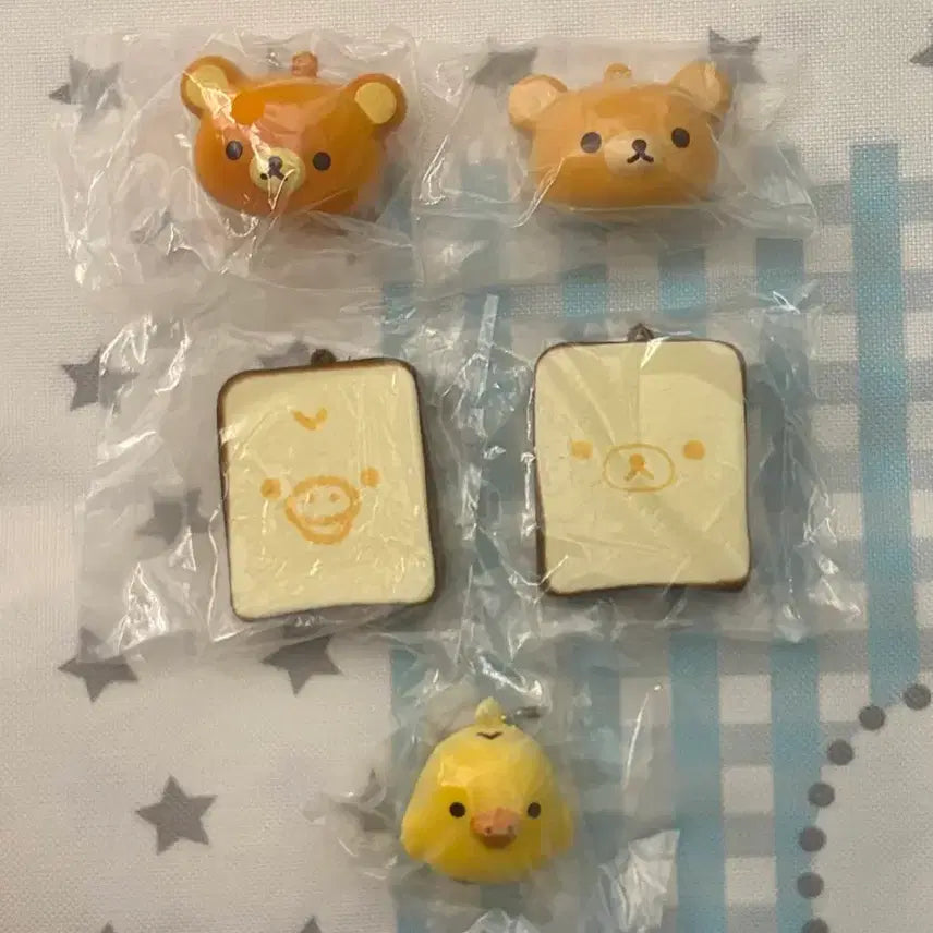 [BUNJANG] Rilakkuma Bread Squishy 5-Piece Full Set / 리락쿠마 빵 스퀴시 가챠 5종 풀세트