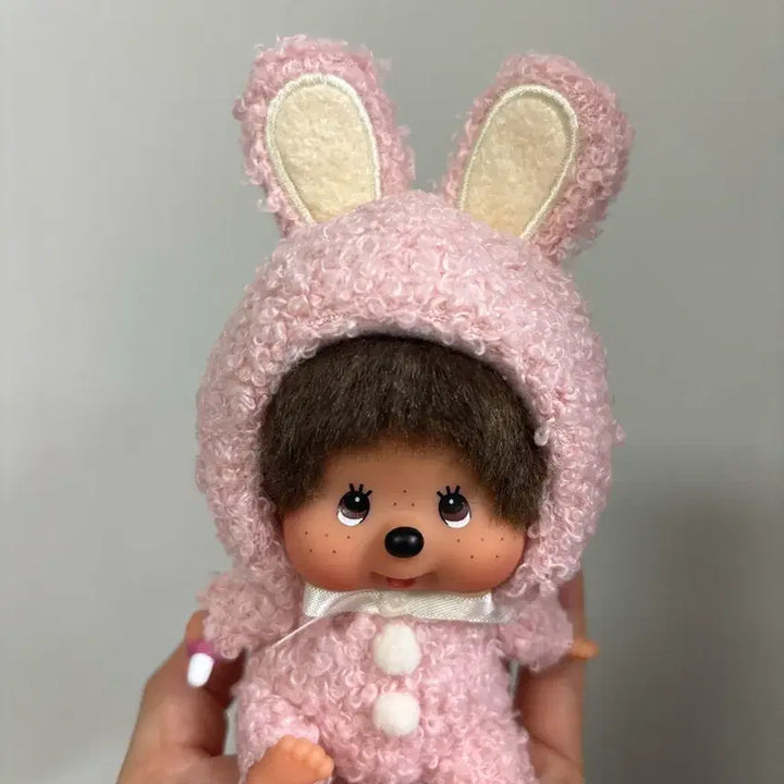 [BUNJANG] Big Head Monchhichi Bunny Keyring / 빅헤드 대두 바니 몬치치 키링
