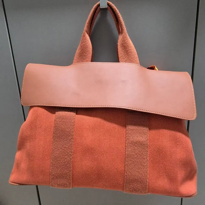 [SOLD OUT] 에르메스 스타일오렌지 캔버스 토트백