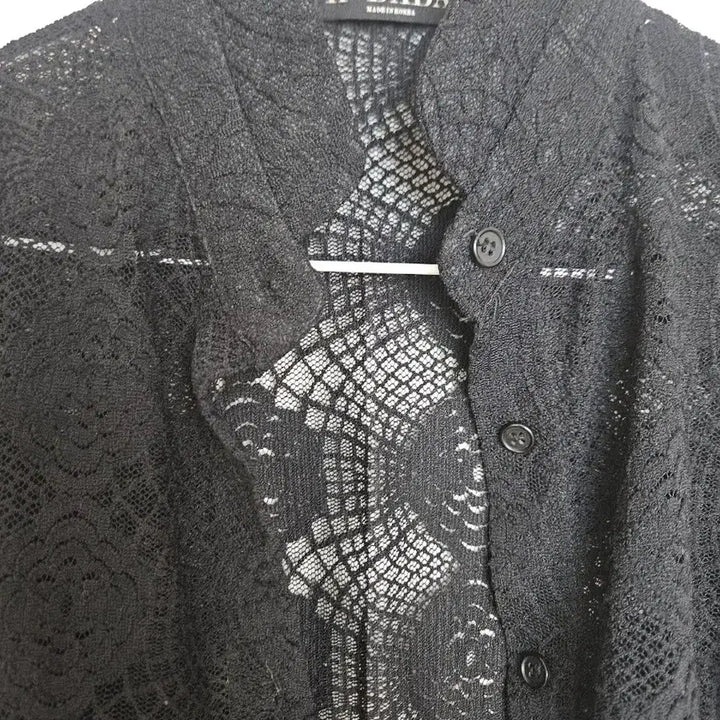 [BUNJANG] Black Lace Blouse / 블랙 레이스 셔츠 블라우스