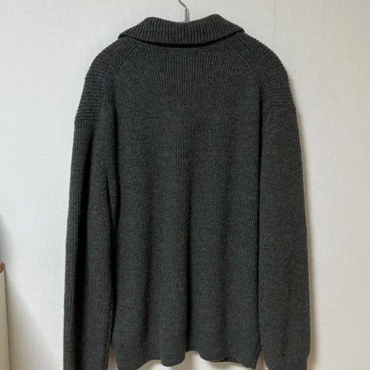 [BUNJANG] Fabrega Aaron Wool Zip-up Knit Charcoal / [3] 파브레가 아론 울 집업 니트 차콜