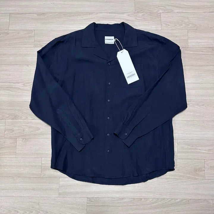 [BUNJANG] Unspecified Long Sleeve Polo Shirt - Navy - Size 3 / 올 시즌 긴팔 카라셔츠 네이비 사이즈 3