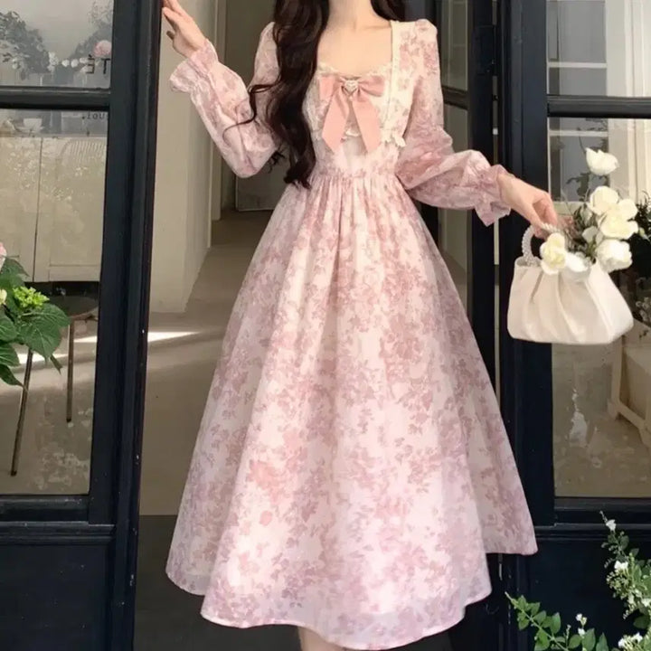 [BUNJANG] Vintage Pale Pink Dress Rental / 졸업사진 개화기 의상 여리핑크 드레스 대여