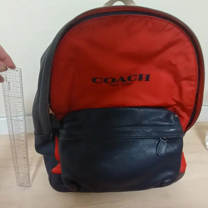 [SOLD OUT] 코치 백팩 (레드/블랙 레더) 높이 40cm