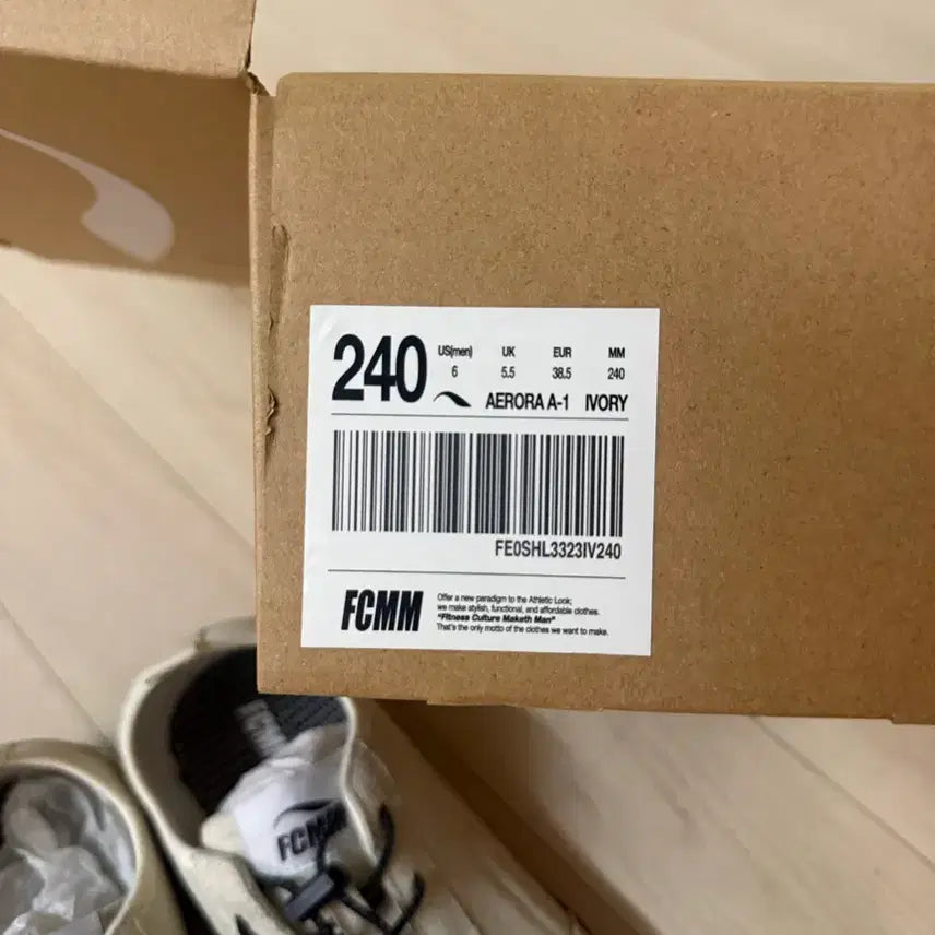 [BUNJANG] FCMM A-1 Ivory Sneakers / FCMM 에어로라 A-1 아이보리 새상품 240