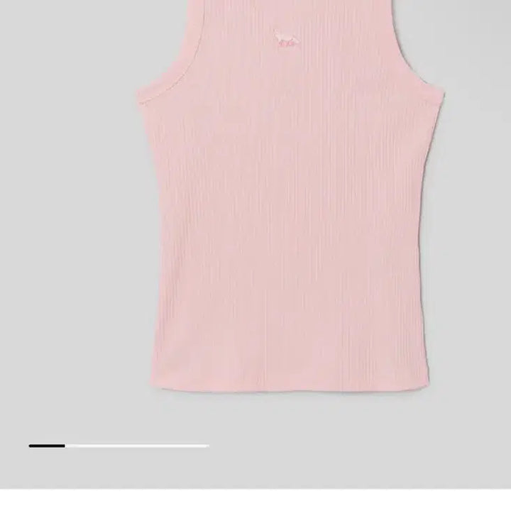 [BUNJANG] Maison Kitsuné Fox Patch Pink Rib Tank Top / (새상품)메종키츠네 폭스 패치 핑크 립 탱크탑