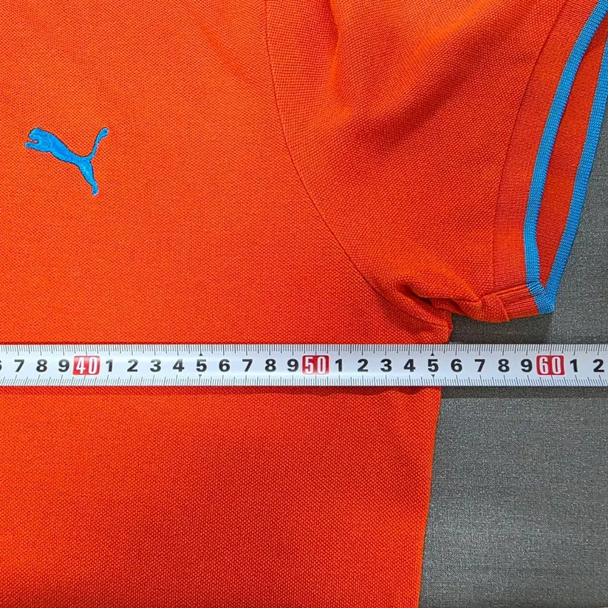 [BUNJANG] Puma XL Orange Colorblock Polo Shirt / XL 푸마 오렌지 배색 반팔 카라티셔츠