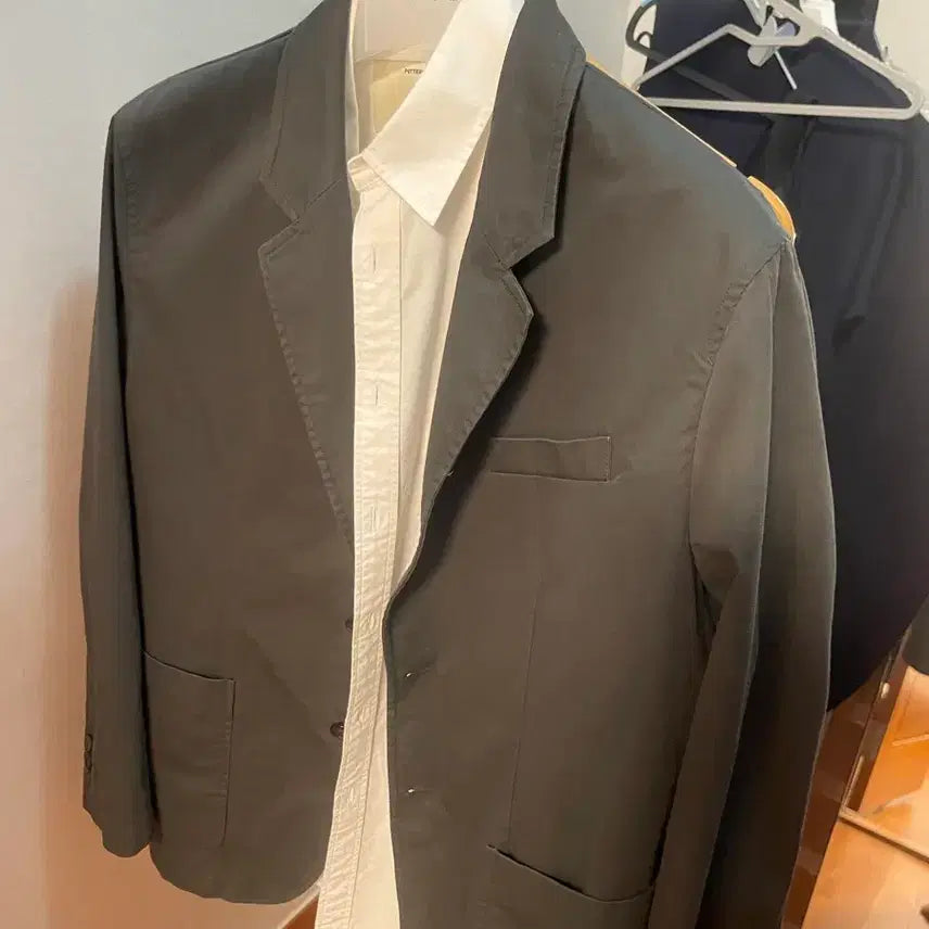 [BUNJANG] Steady-Everywhere Cotton Sports Jacket Charcoal Set / 스테디에브리웨어  코튼스포츠자켓 차콜 셋업 상의 하의 같이