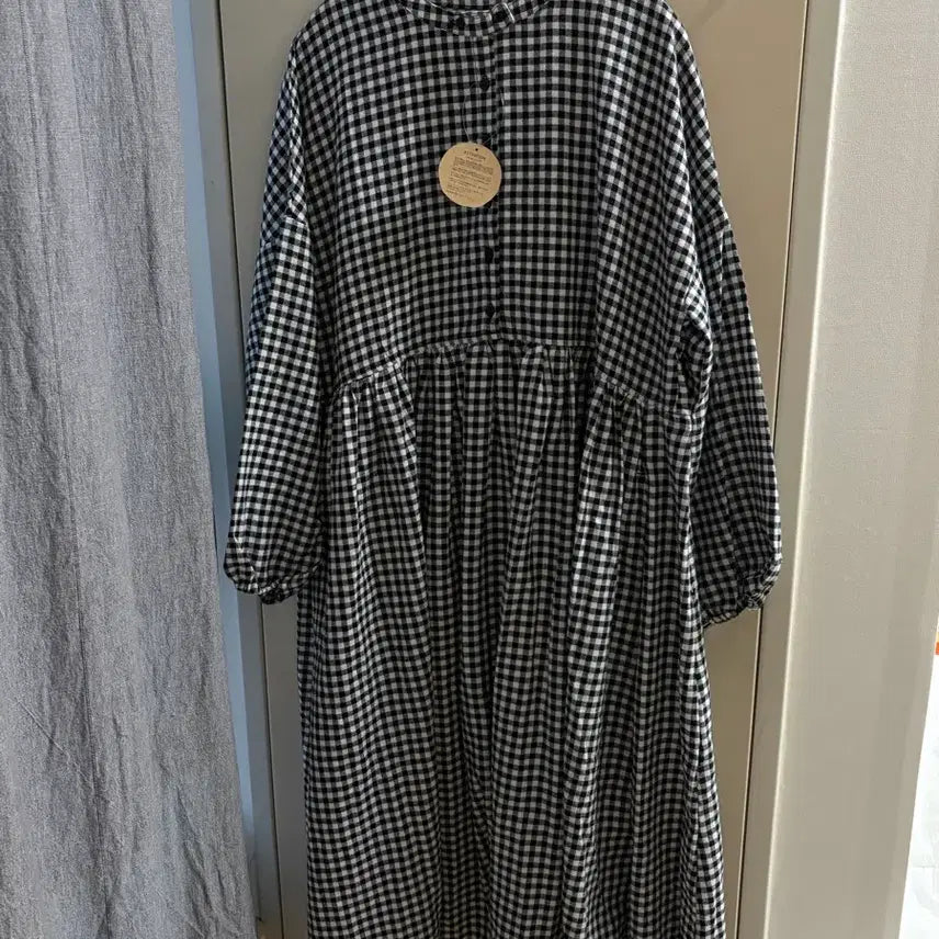 [BUNJANG] Gingham Check Long Dress / 깅엄 체크 롱 원피스