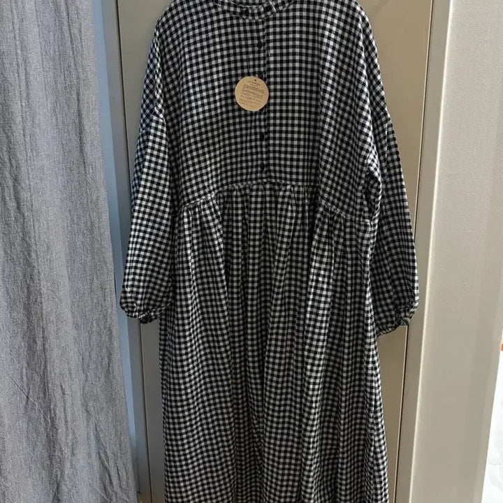 [BUNJANG] Gingham Check Long Dress / 깅엄 체크 롱 원피스
