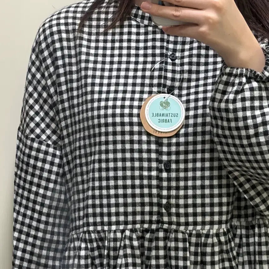 [BUNJANG] Gingham Check Long Dress / 깅엄 체크 롱 원피스