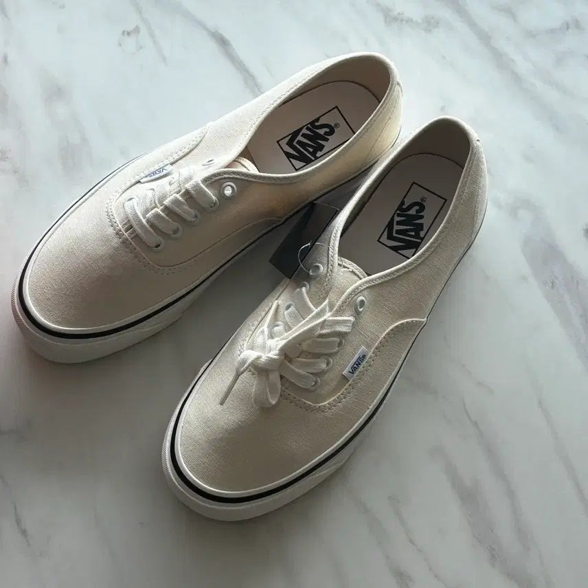 [BUNJANG] Vans Anaheim Authentic Ivory Sneakers / VANS 반스 에너하임 애너하임 어센틱 아이보리 270 미착용 새상품