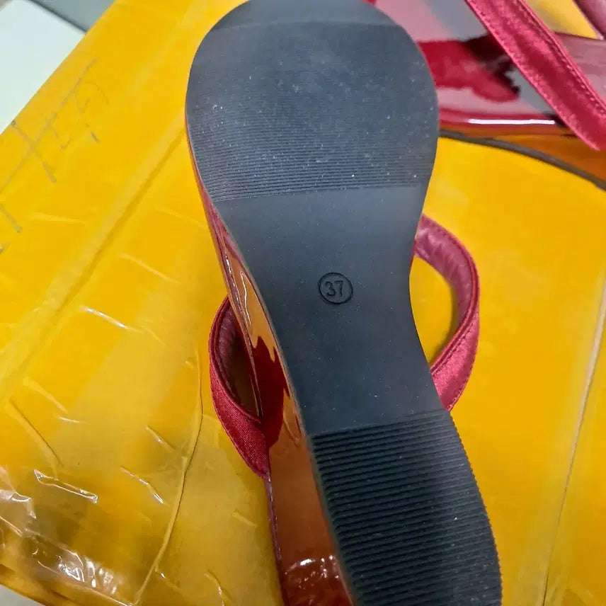 [BUNJANG] J.M Burgundy Thong Slippers Women&