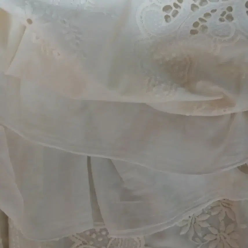 [BUNJANG] Cotton Lace Skirt / 면 레이스 스커트 치마 기장 84정도