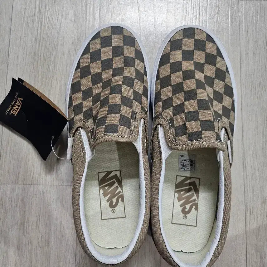 [BUNJANG] Vans Slip-On Canvas Block Brown 220mm / 반스 슬립온 캔버스 블록 브라운 220mm