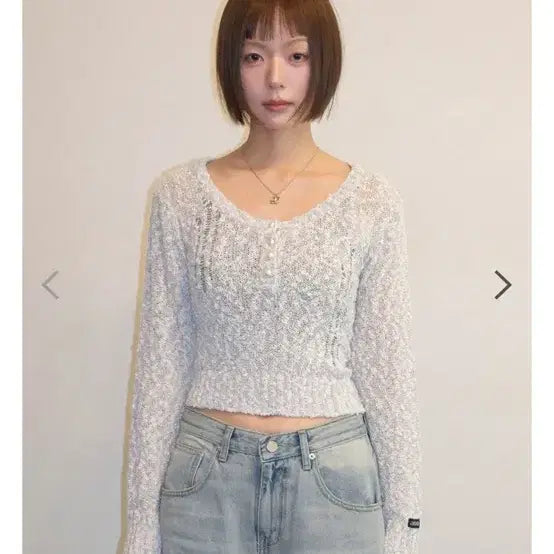 [BUNJANG] Ason Ice Boucle Knit Sweater / 애즈온 아이스 부클 니트 그레이 ason ICE BOUCLE KNIT /