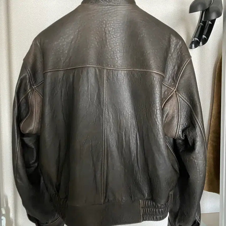 [BUNJANG] COOR Shell Collar Leather Jacket L / 쿠어 쉘카라 레더 자켓 L