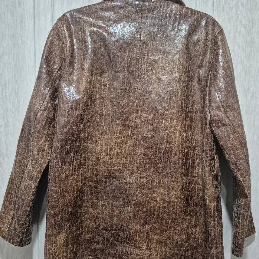 [BUNJANG] Creek Brown Leather Jacket / 브라운 레더 크릭 자켓 자켓 (새상품인데 벨트 분실)