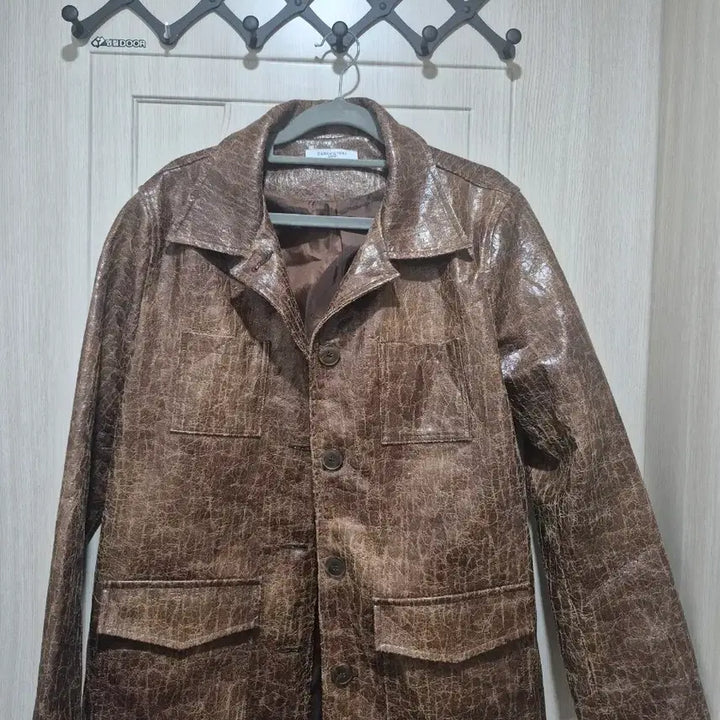 [BUNJANG] Creek Brown Leather Jacket / 브라운 레더 크릭 자켓 자켓 (새상품인데 벨트 분실)