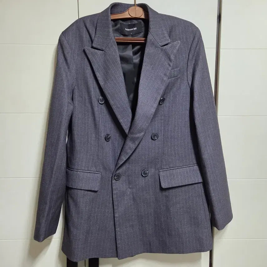 [BUNJANG] Andersson Bell Stripe Double-Button Jacket / 앤더슨벨 스트라이프 더블 버튼 자켓